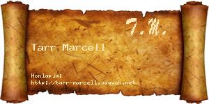 Tarr Marcell névjegykártya